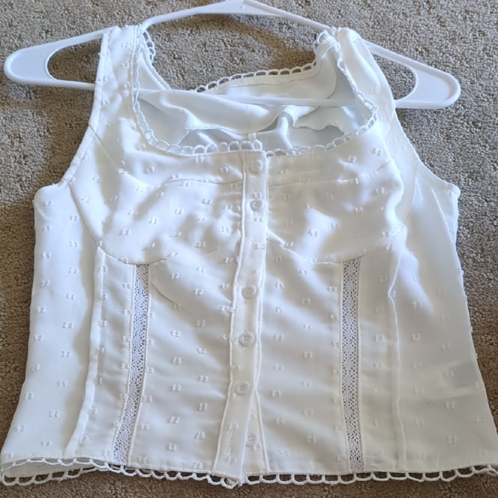 SHEIN White Bustier Tank Top